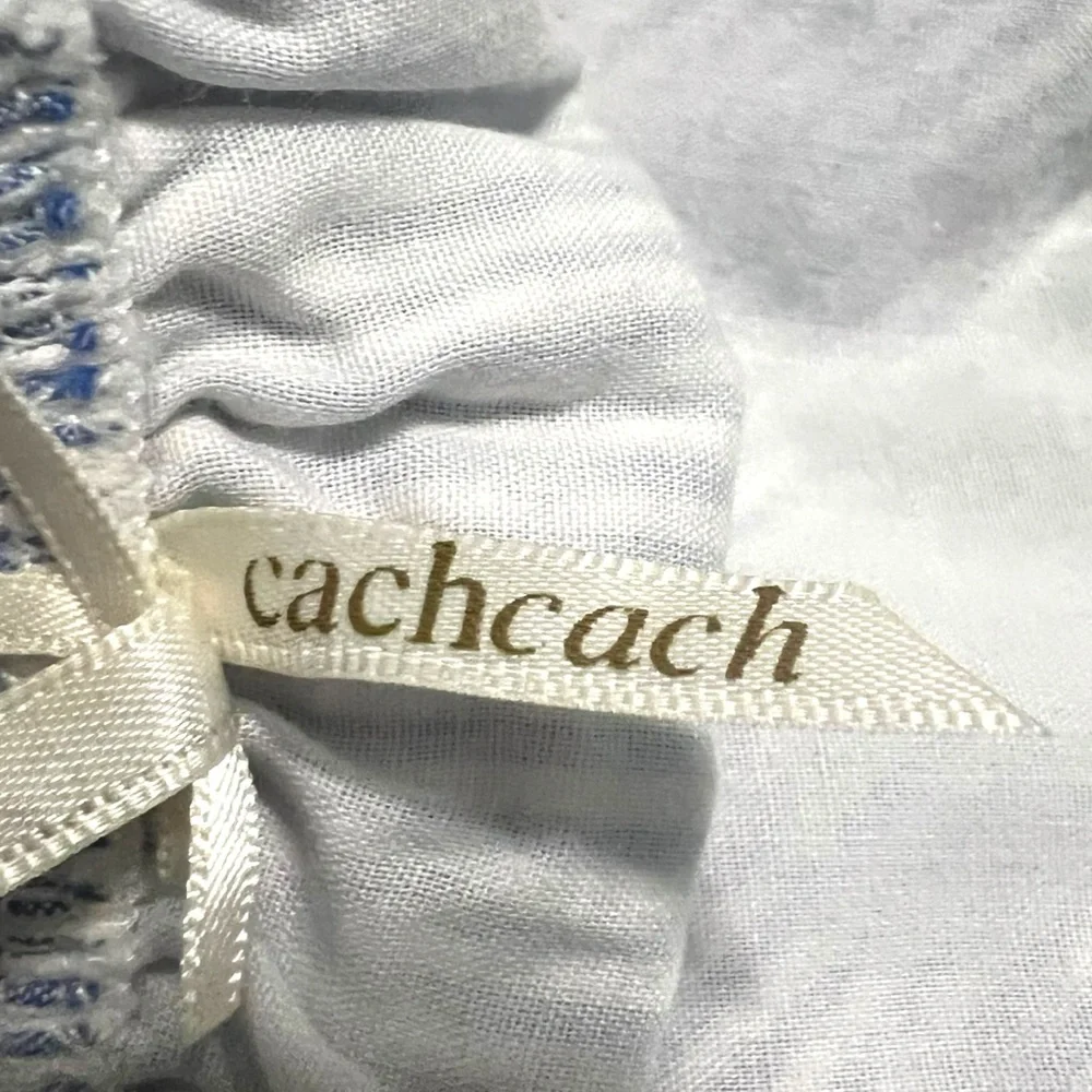 CachCach 5Y Blue Seersucker Halter Dress